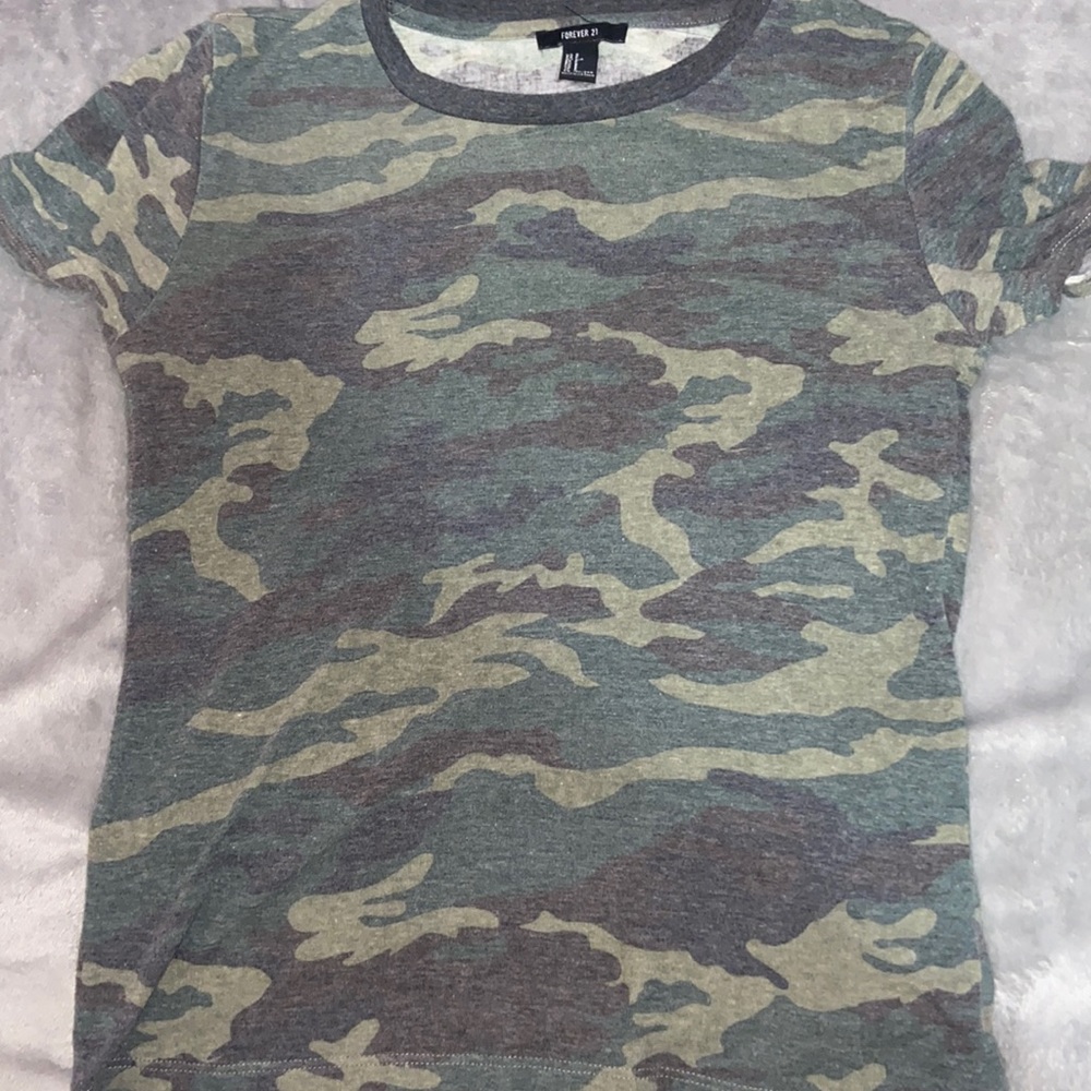 Camo print top